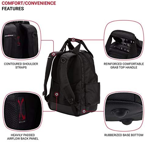 SwissGear Tool Bag Backpack, Fits Up to 15-Inch Laptop, Work Pack, Black