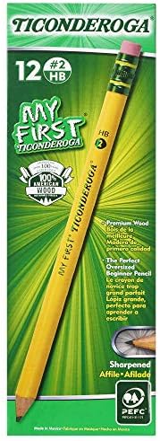 Ticonderoga My First Tri-Write Wood-Cased Pencils (36 Count) and Ticonderoga My First Wood-Cased Pencils (12 Count)
