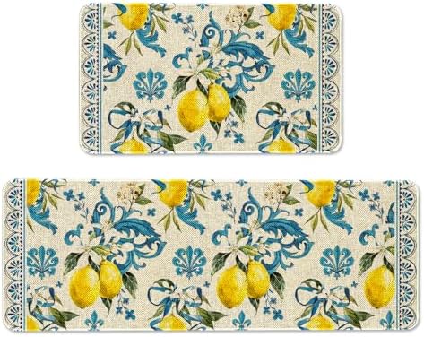 Kitchen Rugs and Mats Set of 2,Floor Mats for Home Kitchen Decor Mat