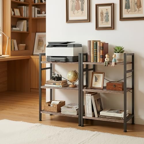 3 Tier Bookshelf, Free Standing Bookcase with Open Storage Shelves