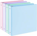 1.5'' 3-Ring-Binder with Pockets, 325 Sheets Capacity, 2 inch Binders fits 11" x 8.5" US Letter Size, Assorted 4 Pastel Colors - Ideal for School, Office, and Home Use (1.5 inch)