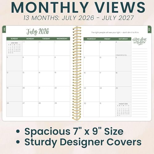 Daisy by bloom daily planners 2026-2027 Academic Year Student Planner (July 2026 - July 2027) - Elementary Through Middle School Calendar Agenda Book - 7” x 9" - Butter Yellow Daisies