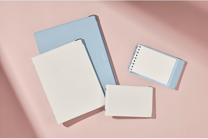 Maruman YOUANCE 26-Ring Binder, Holds 70 Sheets, B5 7.17"x10.12", White | Durable Vinyl Cover, Storage Pocket, Includes 10 3mm Graph Paper Sheets & Clear Sheet Protector, Made in Japan