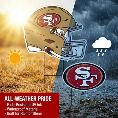 NFL Logo & Helmet 2 Pack Yard Sign Set