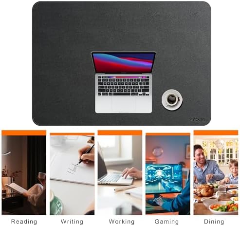 Mydours 40"x28" XL Large Desk Mat - Full Desk Blotter Mouse Pad, (Black)