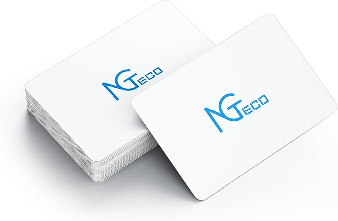 NGTeco Smart Time Card PVC Employee ID Card MB1, MB2, TC1, TC2, TC3, TC7 Time Clocks, Waterproof & Durable, 10 PCS