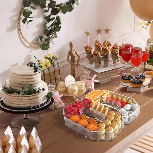 13.8" Acrylic Number Charcuterie Tray, Fillable Charcuterie Box (Number 8)
