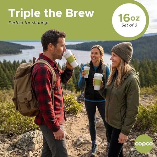 Copco Acadia Travel Mug, 16 Oz - Green, Set of 3
