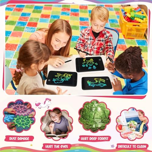 Zhehao 20 Pcs 6.5 Inch LCD Writing Tablet for Kids, Black