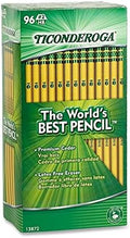 Dixon Ticonderoga Wood-Cased #2 HB Pencils, Box of 96, Yellow
