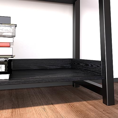 IRONCK Ladder Shelf 5-Tier 74.8in Tall, Industrial Bookcase and Bookshelf