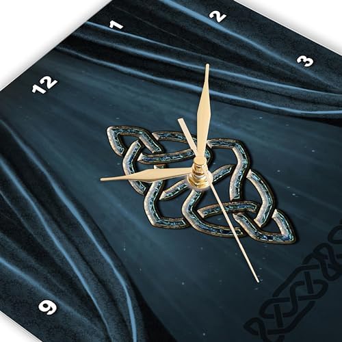3dRose Wall Clock Silent - 10 inch - Wonderful Decorative Celtic Knot - Köhnen Design Sign Symbol