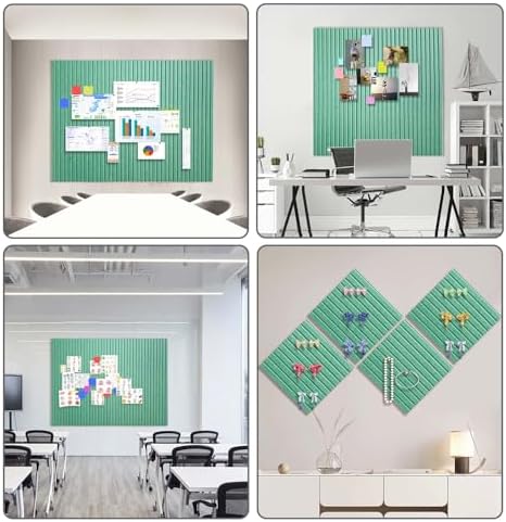 48" x 36" Large Felt Bulletin Board 1/2" Thick, Jade Green