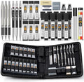 STAGEEK 30PCS Mechanical Pencil Set with Canvas Bag, 0.5, 0.7, 0.9 ＆ 2mm | Drawing Pencils with 464PCS Lead Refills (6B 4B 2B HB 2H 4H Color), Erasers, Sharpeners, Artist Pencil for Sketching Drafting