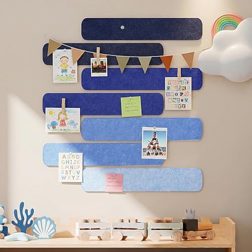 8 Pack Felt Bulletin Board Strips, 13x2 Inch Pin Board, Cork Boards