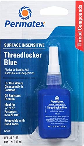 Permatex 24300 Surface Insensitive Threadlocker Blue, 10 ml