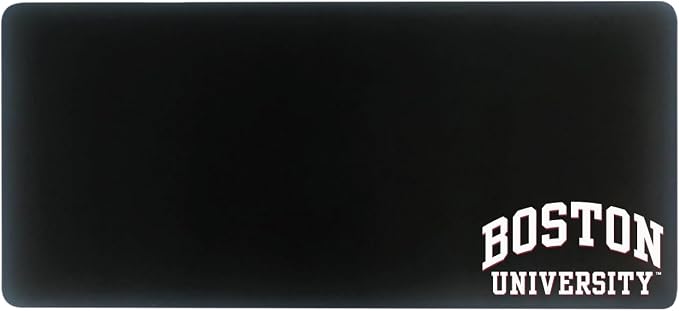 Boston University Classic Cloth Desk Mat, Durable Office Supplies, Non-Slip Base, Responsive Desk Pad with Smooth Cloth Surface, Black