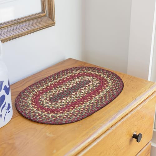 Homespice Cider Barn Jute Braided Table Mats, Oval 10x15 Set of 4