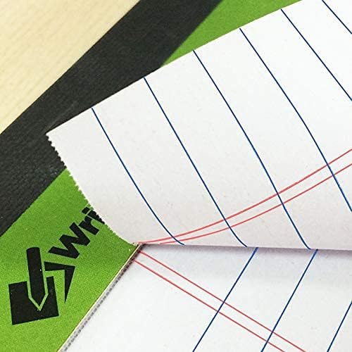 KAISA Small Legal Pads With Rigid Chipboard Back Support Thick Writing Pads Notepads 5"x8" Legal Pad 50sheets/Pad Perforated 20lb Recycled Paper Pads, 12pads,KSU-6924