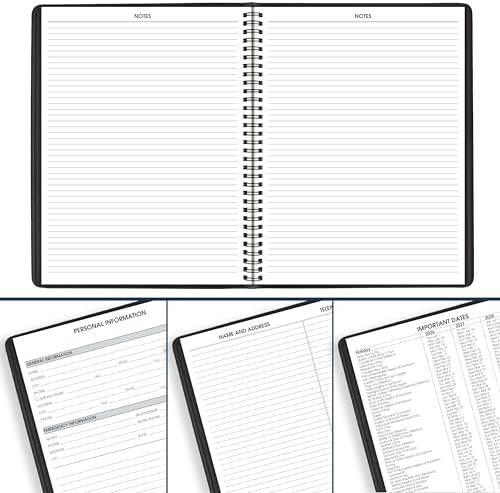 AT-A-GLANCE Planner 2026-2027 Weekly Academic 14-Month July-August, Quarter-Hourly Appointment Book, 8-1/4" x 11", Black (7095705)