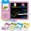 Talking Flash Cards with Writing Tablet - Italian English, Pink