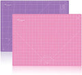 HEADLEY TOOLS 18"x24" Thickened Self Healing Cutting Mat, A2 Rotary Cutting Sewing Mat for Crafts, Double Sided 5-Ply Table Cutting Board for Fabric Quilting Patchwork Arts Hobby Project, Pink/Purple