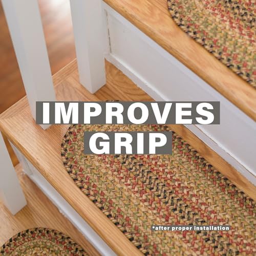 Homespice Kingston Jute Braided Stair Treads, Oval 8x28 Set of 13