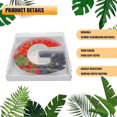 12" Fillable Cardboard Letter Charcuterie Gift Cupcake Box With Cover Sweets Packaging (G)