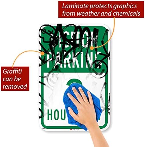 SmartSign - K-8556-HI-12x18 "Visitor Parking - 2 Hour Limit" Sign | 12" x 18" 3M High Intensity Grade Reflective Aluminum Green on White