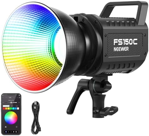 NEEWER FS150C 130W RGB LED Video Light with App/2.4G Control 17 Effects