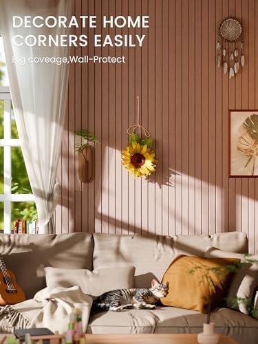 Bumusty 36"x 24" Large Felt Bulletin Board Tiles,Terracotta