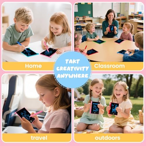 24 Pack 4.4 Inch Mini LCD Writing Tablet for Kids, Erasable and Reusable Toddler Doodle Board, Ideal School or Party Favors Gift for Age 3 Years Old and Above