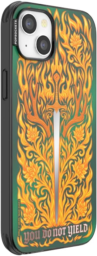 PopSockets iPhone 14 Plus Phone Case with MagSafe- Fireheart | Magnetic, Wireless Charging, Camera & Drop Protection, Acotar, Throne, Glass, Sarah, Dragon