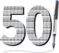 EYEYE Blue Rollerball Pens 50 Pack, 0.5mm Extra Fine Point Roller Ball Pen | Back to School Essential, Quick Drying, Liquid Ink Pens Fine Point Smooth Writing Pen for Journaling, Office Supplies