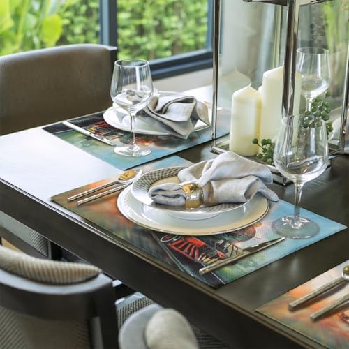 Placemats 12x18 Inch Washable Linen Place Mats Cloth Tables Mats