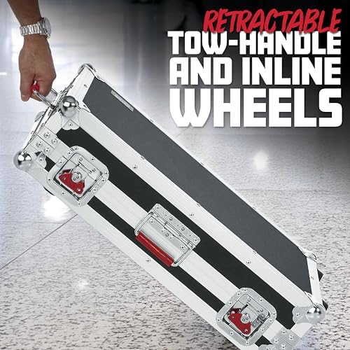 Gator Cases G-TOUR Series Gutiar Pedal board with ATA Road Case, Wheels and Pull Handle, Large: 24" x 11" (G-TOUR PEDALBOARD-LGW)