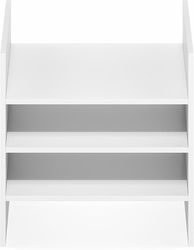 Furinno Cubicle 3-Shelf Cube Insert, 3-Tier Cube Organizer, White | 12.9W x 12.9H, Shelf Accessory, Fits into Furinno Triple Thick Cubes, IKEA Kallax, for Organizers and Storage,