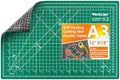 Worklion Self Healing Craft Mat: 18"x12" Rotary Cutting Mat for Sewing,Quilting,Leather,Craft,Fabric,Model,Art,Clay,5-layer 2-sided Cutting Mat, green and black