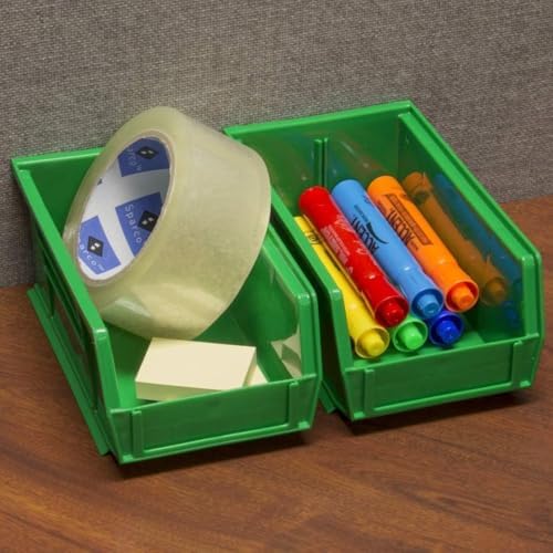 Akro-Mils 30220 AkroBins Plastic Storage Bins, 7"x4"x3", Blue, 24-Pack