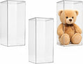 Clear Acrylic Display Box – 8 x 4 x 4 Inch Display Case for Action Figures, Figurines & Collectibles – Transparent Acrylic Organizer for Toy Display, Bathroom & Pantry Storage, 3 Pack