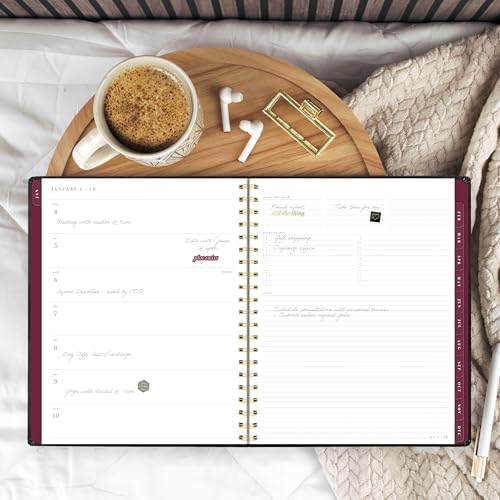 Mead 2027 Planner, Weekly & Monthly, 8.5" x 11", Stickers, Black, West Village (WV0105F-27)