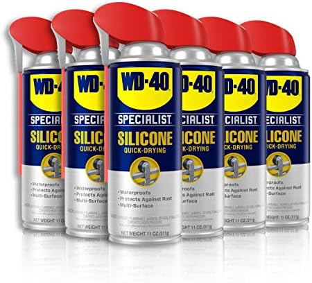 WD-40 Specialist Silicone Lubricant with SMART STRAW SPRAYS 2 WAYS 11 OZ [6-Pack]