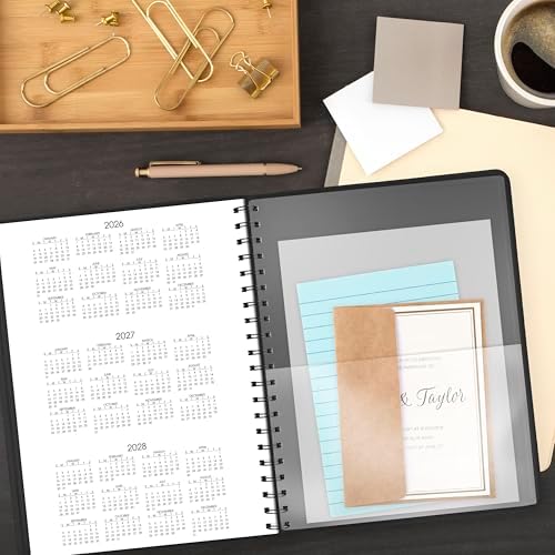 AT-A-GLANCE 2027 Appointment Book Planner, Daily Group Planner, 8" x 11", Two Person, Quarter-Hour, Black (702220527)