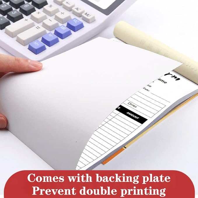 Personalized Invoice Book Custom 2 Part/3 Part Receipt Book Quote Estimate Order Forms Carbonless Form with Your Company Name Logo Address,2-10 Books (Style 10)