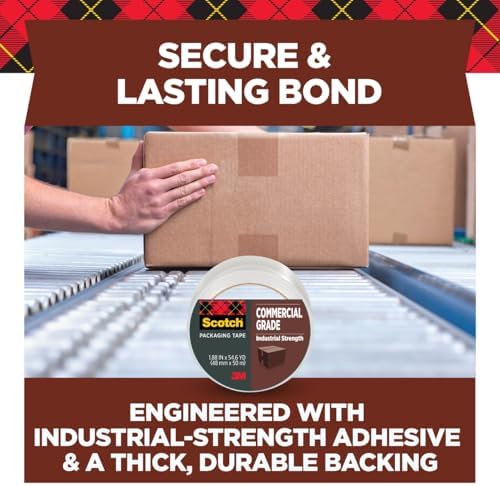Scotch Commercial Grade Shipping Packaging Tape, 1.88" x 54.6 yd