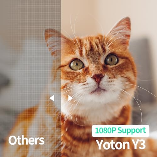 Yoton Y3 Mini Projector, Ultra-Compact 317g, 360° Stand, Auto Keystone