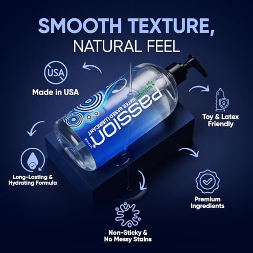 Passion Natural Water-Based Personal Lubricant - 34 Fl Oz (Pack of Two)