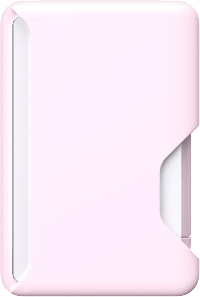 Speck iPhone Wallet MagSafe Accessory - Removable ClickLock No-Slip Interlock - Holds 1-3 Cards - Soft Touch Finish, Scratch Resistant Card Holder Built for MagSafe - Nimbus Pink/Pale Violet