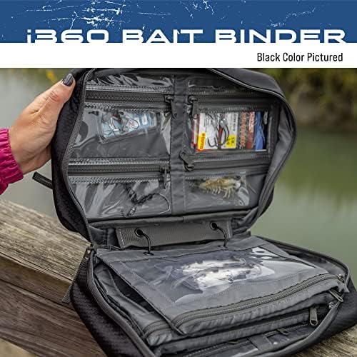 FROGG TOGGS Bait Binder, Fishing Tackle and Bait Storage, Salt Water Resistant Soft Sided Tackle Bag, Blue, i360