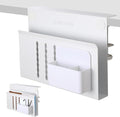 LUKETURE Desk Side Storage, Steel Side Desk Organizer, No Drill Laptop Holder, Clamp on Laptop Mount with Pen Holder, Table Hanging Storage for Home Office, Fits Flat Edge Tables 0.3" to 2.8" | Steel Side Desk Organizer, Clamp on Laptop Mount with Pen ...